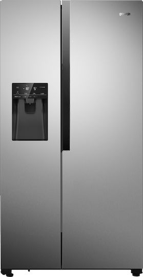 Gorenje Ψυγείο Ντουλάπα 562lt Total NoFrost Υ179.3xΠ91xΒ69.7εκ. Γκρι NRS9EVX