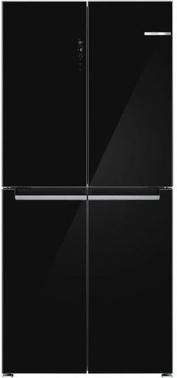 Bosch Ψυγείο Ντουλάπα 547lt Total NoFrost Υ189.5xΠ85.5xΒ66.6εκ. Μαύρο KMC85LBEA