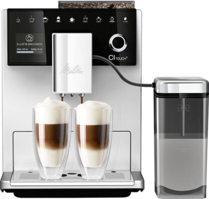 Melitta Ci Touch Αυτόματη Μηχανή Espresso 1400W Πίεσης 15bar με Μύλο Άλεσης Ασημί