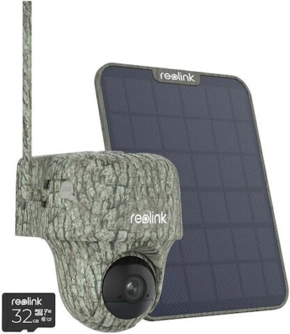 Reolink Go Series G450 with Solar Panel 2 - 4K 4G LTE PT Wildlife Cam  Animal Detection & Recognition  360° View  32GB microSD card