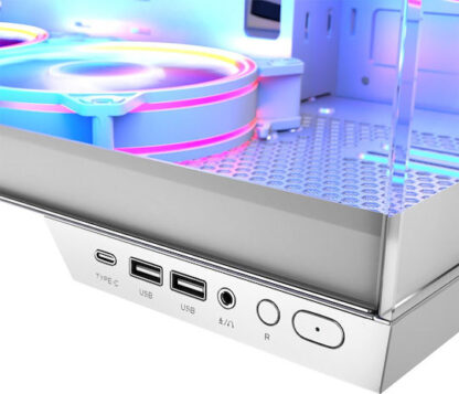 Modecom Panorama ARGB 3F Gaming Midi Tower Κουτί Υπολογιστή με Πλαϊνό Παράθυρο Λευκό