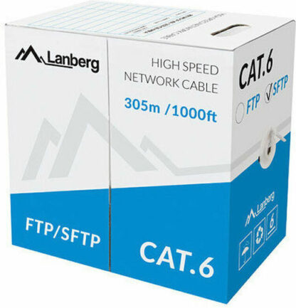 Lanberg S/FTP Cat.6 Καλώδιο Δικτύου Ethernet χωρίς ακροδέκτες 305m Γκρι Κωδικός: LCS6-11CU-0305-S