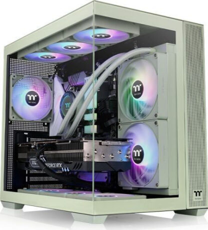 Thermaltake View 380 TG ARGB Gaming Midi Tower Κουτί Υπολογιστή Πράσινο