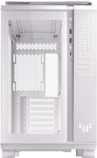Asus TUF GT502 Plus Gaming Midi Tower Κουτί Υπολογιστή με Πλαϊνό Παράθυρο Λευκό