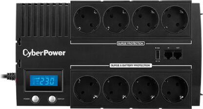 CyberPower BR1200ELCD uninterruptible power supply (UPS) Line-Interactive 1.2 kVA 720 W 8 AC outlet(s)