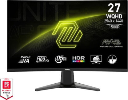MSI MAG 27CQ6F VA Curved Monitor 27" QHD 2560x1440 180Hz με Χρόνο Απόκρισης 0.5ms GTG