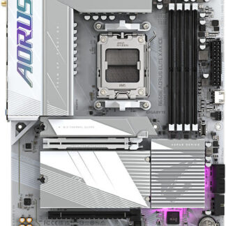GIGABYTE X870 AORUS ELITE WIFI7 ICE Motherboard - Supports AMD Ryzen 9000 CPUs  16+2+2 Phases Digital VRM  up to 8200MHz DDR5 (OC)  3xPCIe 5.0 + 1xPCIe 4.0  Wi-Fi 7  2.5GbE LAN  USB 4
