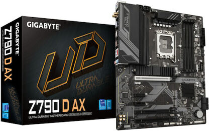 GIGABYTE Z790 D AX Motherboard - Supports Intel Core 14th Gen CPUs  12+1+1 Phases Digital VRM  up to 7600MHz DDR5 (OC)  3xPCIe 4.0 M.2  Wi-Fi 6E  2.5GbE LAN  USB 3.2 Gen 2
