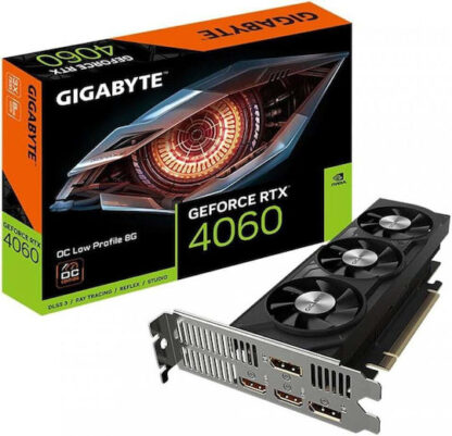 Gigabyte GeForce RTX 4060 8GB GDDR6 OC Low Profile Κάρτα Γραφικών Κωδικός: GV-N4060OC-8GL