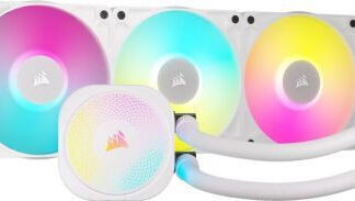 Corsair iCUE Link Titan RX RGB LCD Υδρόψυξη Επεξεργαστή Διπλού Ανεμιστήρα 120mm για Socket AM4/AM5/1700 Λευκή