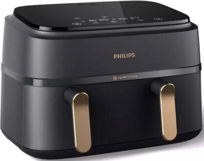 Philips Air Fryer με Διπλό Αποσπώμενο Κάδο 9lt Μαύρο NA352/00