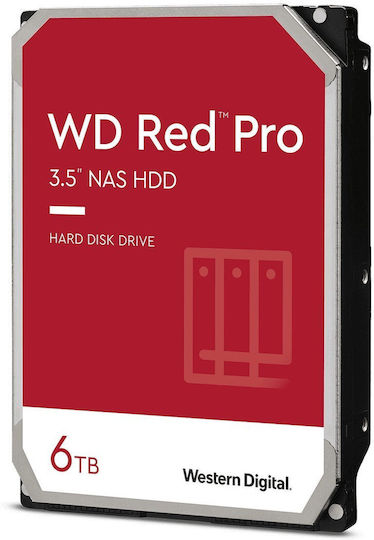 Western Digital Red Pro 6TB HDD Σκληρός Δίσκος 3.5" SATA III 7200rpm με 256MB Cache για NAS Κωδικός: WD6005FFBX