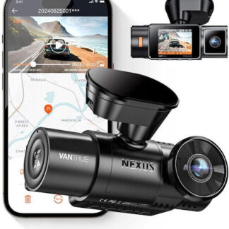 Vantrue Dashcam N4 2.5K Σετ Κάμερα DVR Αυτοκινήτου 1440P με Οθόνη 2.45" για Παρμπρίζ με Βεντούζα & Κάμερα Οπισθοπορείας