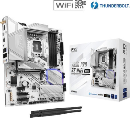 ASRock Z890 Pro RS WiFi White Motherboard ATX με Intel 1851 Socket