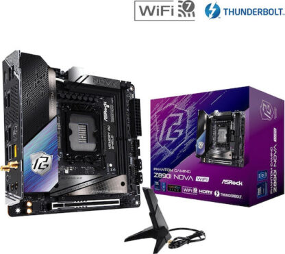ASRock Phantom Gaming Z890I Nova WiFi Motherboard Mini ITX με Intel 1851 Socket