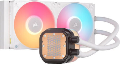 Corsair iCUE Link Titan RX RGB LCD Υδρόψυξη Επεξεργαστή Διπλού Ανεμιστήρα 120mm για Socket AM4/AM5/1700 Λευκή
