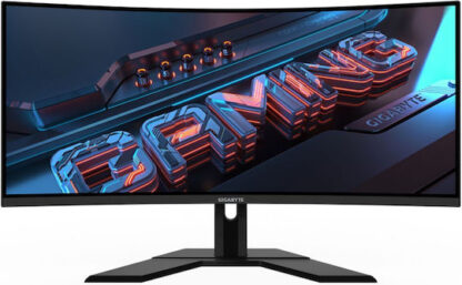 GIGABYTE G34WQCP 34  UWQHD Curved Gaming Monitor - 3440 x 1440  1500R  180Hz  1ms  350 cd/m2  AMD FreeSync Premium  DisplayHDR 400  HDMI 2.0  Displayport 1.4
