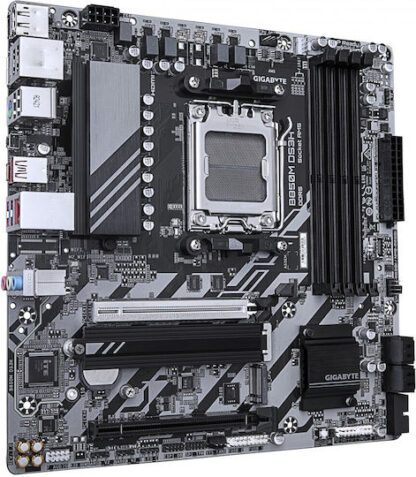 GIGABYTE B850M DS3H Motherboard - AMD Ryzen 9000 Series CPUs  16+2+2 Phases Digital VRM  up to 8200MHz DDR5 (OC)  1xPCIe 5.0 + 1xPCIe 4.0 M.2  2.5 LAN  USB 3.2 Gen 2