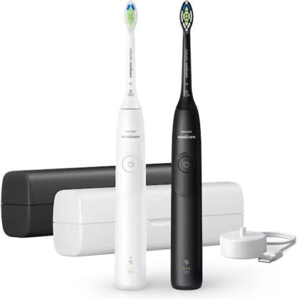 Philips Toothbrush HX7109 01 Sonicare 5300 Duopack black Schwarz and white (HX7109/01)