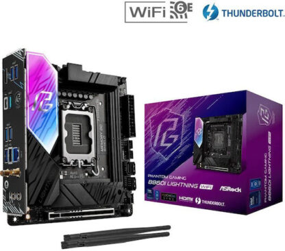 ASRock B860I Lightning WiFi Motherboard Mini ITX με Intel 1851 Socket