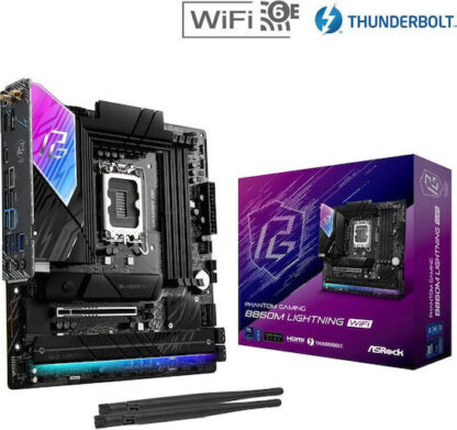 ASRock B860 Lightning WiFi Motherboard Micro ATX με Intel 1851 Socket