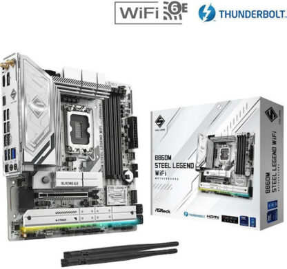 ASRock B860M Steel Legend WiFi Motherboard Micro ATX με Intel 1851 Socket