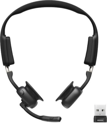 SHOKZ OpenMeet UC Wireless Bluetooth Bone Conduction Videoconferencing Headset with USB-A adapter