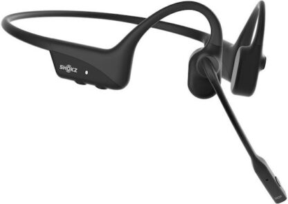 SHOKZ OpenComm2 UC 2025 Upgrade Wireless Bluetooth Bone Conduction Videoconferencing Headset with USB-C Charging Port and USB-C adapter | 16 Hr Talk Time  29m Wireless Range  1 Hr Charge Time | Includes Noise Cancelling Boom Mic and Dongle  Black