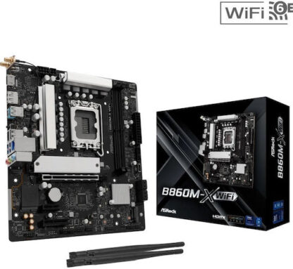 ASRock B860M-X WiFi Motherboard Micro ATX με Intel 1851 Socket