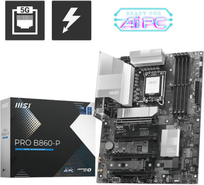 MSI PRO B860-P motherboard Intel B860 LGA 1851 (Socket V1) ATX