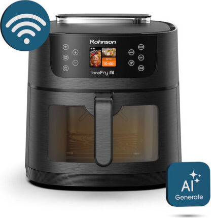 Rohnson Air Fryer με Wi-Fi 8lt Μαύρο R-2884 AI