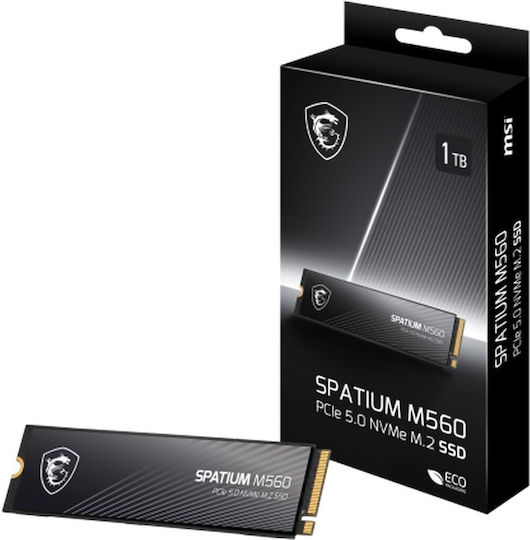 MSI Spatium M560 PCIE 5.0 NVME M.2 1TB PCI Express 5.0 3D NAND MSI Spatium M560 PCIE 5.0 NVME M.2 1TB PCI Express 5.0 3D NAND