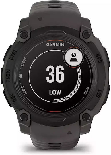 Garmin Instinct E 40mm Αδιάβροχο Smartwatch με Παλμογράφο (Black with Charcoal Band)