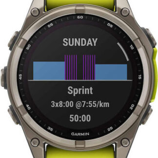Garmin Fenix 8 Solar Titanium 51mm Αδιάβροχο Smartwatch με Παλμογράφο (Sapphire, Carbon Grey Dlc Titanium With Black/pebble Grey Silicone Band)