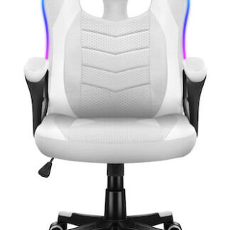 Huzaro Force 2.5 Υφασμάτινη Καρέκλα Gaming με RGB Φωτισμό Λευκή
