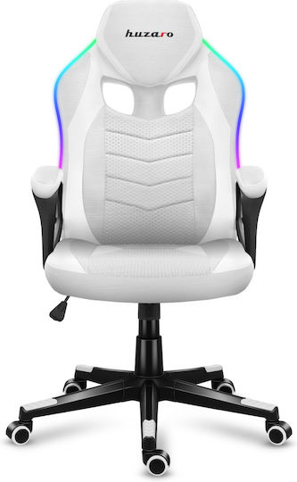 Huzaro Force 2.5 Υφασμάτινη Καρέκλα Gaming με RGB Φωτισμό Λευκή