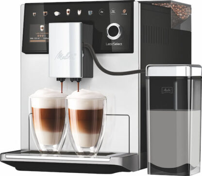 Melitta LatteSelect Αυτόματη Μηχανή Espresso Εντοιχιζόμενη 1400W Πίεσης 15bar για Cappuccino Ασημί