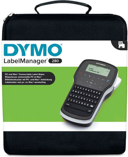 Dymo Labelmanager T 280 Qwerty Kitcase Ηλεκτρονικός Ετικετογράφος Χειρός σε Μαύρο Χρώμα Dymo Labelmanager T 280 Qwerty Kitcase Ηλεκτρονικός Ετικετογράφος Χειρός σε Μαύρο Χρώμα