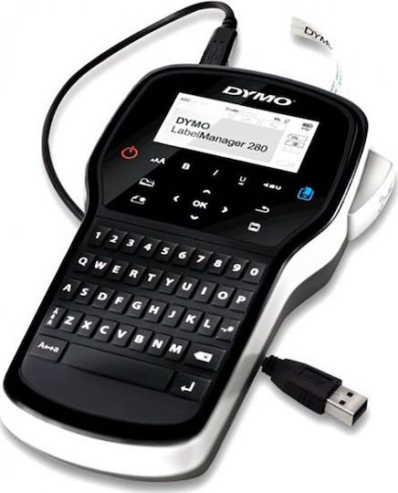 Dymo Labelmanager T 280 Qwerty Kitcase Ηλεκτρονικός Ετικετογράφος Χειρός σε Μαύρο Χρώμα Dymo Labelmanager T 280 Qwerty Kitcase Ηλεκτρονικός Ετικετογράφος Χειρός σε Μαύρο Χρώμα