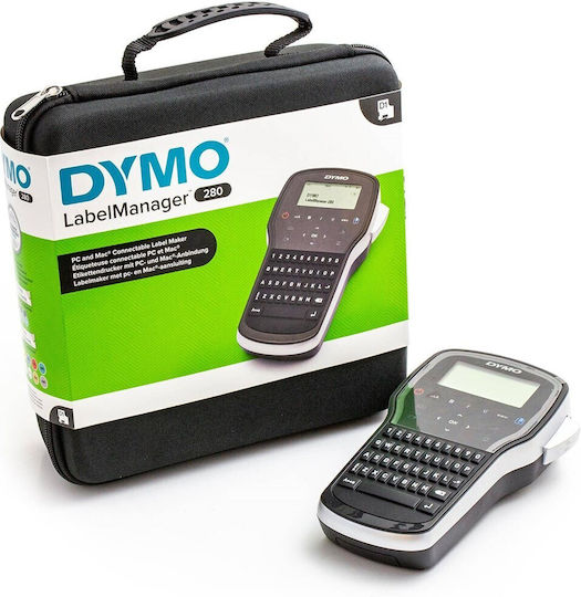 Dymo Labelmanager T 280 Qwerty Kitcase Ηλεκτρονικός Ετικετογράφος Χειρός σε Μαύρο Χρώμα Dymo Labelmanager T 280 Qwerty Kitcase Ηλεκτρονικός Ετικετογράφος Χειρός σε Μαύρο Χρώμα