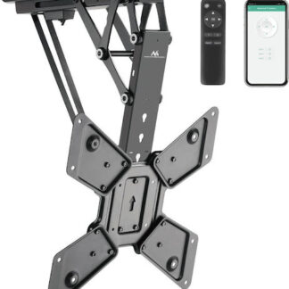 Maclean electric ceiling TV mount  TUYA support  max VESA 600x400  90st swivel remote control  23 -65   30kg  MC-491