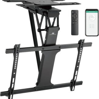 Maclean MC-891 Electric TV Wall Mount Bracket with Remote Control Height Adjustment 37'' - 70  max. VESA 600x400 up to 35kg Above Fireplace Mount Sturdy