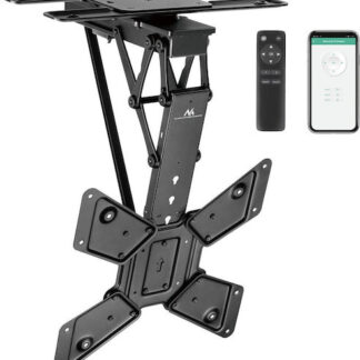 Maclean electric ceiling TV mount  TUYA support  max VESA 600x400  90st swivel remote control  32 -75   35kg  MC-490