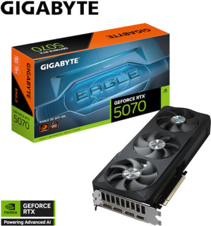 GIGABYTE GeForce RTX 5070 EAGLE OC SFF 12G Graphics Card - 12GB GDDR7  192bit  PCI-E 5.0  2587 MHz Core Clock  3 x DP 2.1a  1 x HDMI 2.1b  NVIDIA DLSS 4  GV-N5070GAMING OC-12GD