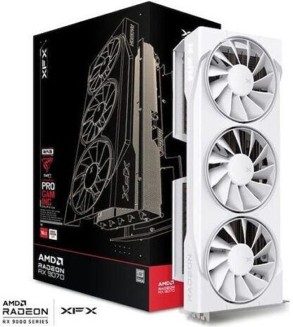 XFX Radeon RX 9070 16GB GDDR6 OC White Triple Fan Gaming Edition Κάρτα Γραφικών Κωδικός: RX-97SWFB3W9