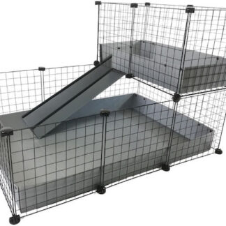 C&C modular cage one-storey 3x2 + Loft 2x1 + Silver ramp