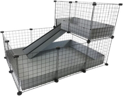 C&C modular cage one-storey 3x2 + Loft 2x1 + Silver ramp