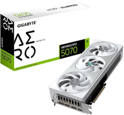 Gigabyte GeForce RTX 5070 12GB GDDR7 Aero OC Κάρτα Γραφικών Κωδικός: GV-N5070AERO OC-12GD