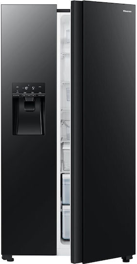 Hisense Ψυγείο Ντουλάπα 556lt Total NoFrost Υ178.6xΠ91xΒ68.9εκ. Μαύρο RS694N4GBE