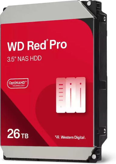 Western Digital 26TB HDD Σκληρός Δίσκος 3.5" SATA III με 512MB Cache για NAS Κωδικός: WD260KFGX